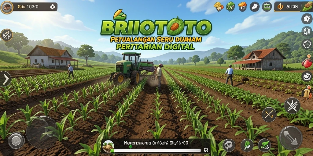 Gameplay seru di BRIOTOTO dengan pertanian yang menarik.