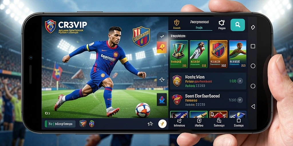 Tampilan menarik dari gameplay Sportsbook di CR7VIP.