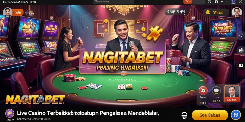 Tampilan gameplay Live Casino NAGITABET dengan dealer profesional.