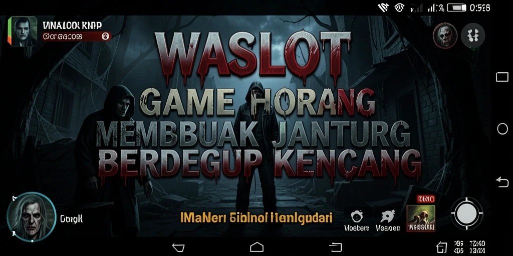 Tangkapan layar utama menunjukkan suasana menyeramkan dalam gameplay WASLOT.